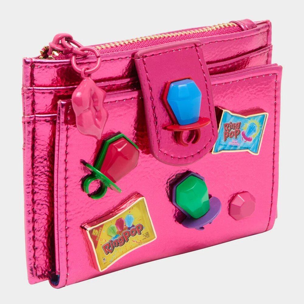 Betsey Johnson Kitsch Ring Pop Through Lick & Thin Bifold Wallet Fuchsia NWT - Picture 8 of 8